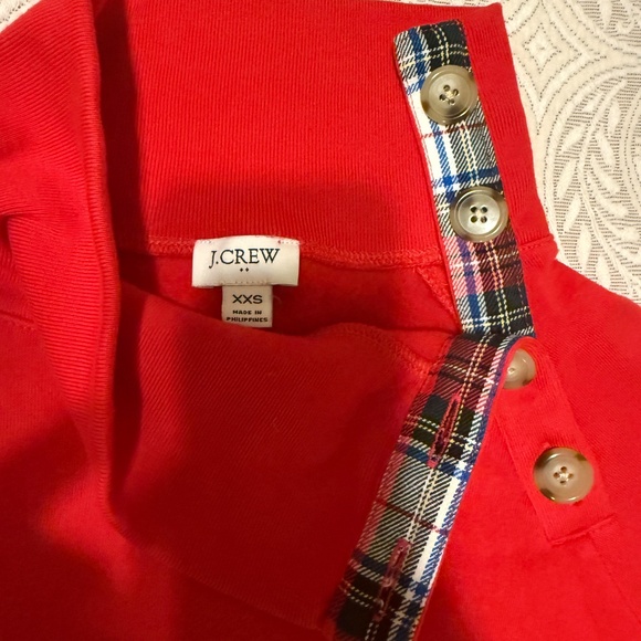 JCrew wide button-collar pullover sweatshirt - Picture 3 of 3